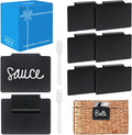 Metal Clip on Pantry Labels for Storage Bins - Chalkboard Tags for Kitchen Organization, Baskets & Containers