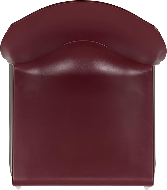 Flash Furniture HERCULES Series 880 lb. Capacity Burgundy Full Back Contoured Stack Chair with Gray Powder Coated Sled Base