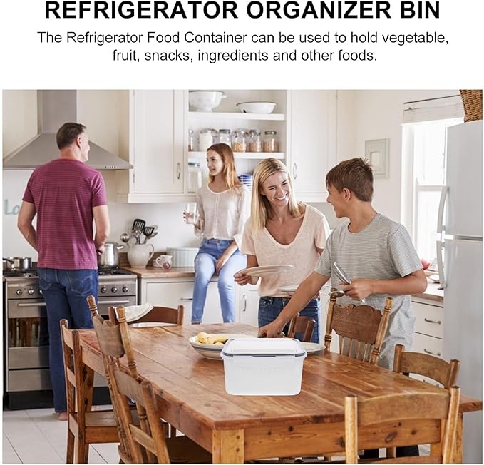 Stackable Refrigerator Organizer Bins Multipurpose Vegetable Fruit Storage Containers with Drainage for Fridge Kitchen Fresh-Keeping and Organized Produce