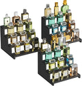Lifewit Cologne Organizer for Men, 4 Tier Plastic Perfume Stand, Tool-free Assembly, Display Shelf for Fragrance, Aftershave, Skincare, Makeup for Vanity, Bedroom, Bathroom Storage, 9 Inch,3 Pcs