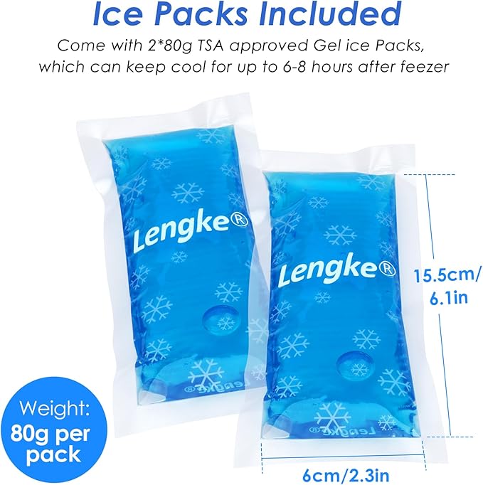 YOUSHARES Insulin Cooler Travel Case - Travel Medicine Cooler Bag for Insulin and Diabetes Supplies Travel, Insulin Case with 2 TSA Approved Gel Ice Pack