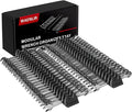 48PCS Magnetic Modular Wrench Organizer Set - Tool Drawer Storage Rack with Metric & SAE Labels, Wrench Holder with Magnet, Perfect Tool Gift for Men, father, boyfriend, DIYers & Mechanics (Black)