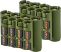 Storacell AA + AAA Combo Battery Storage Caddy and Dispenser (Pack of 2), Military Green, Holds 4 AA + 4 AAA Batteries (Not Included), Durable & Compact, The Original Battery Caddy, Made in USA