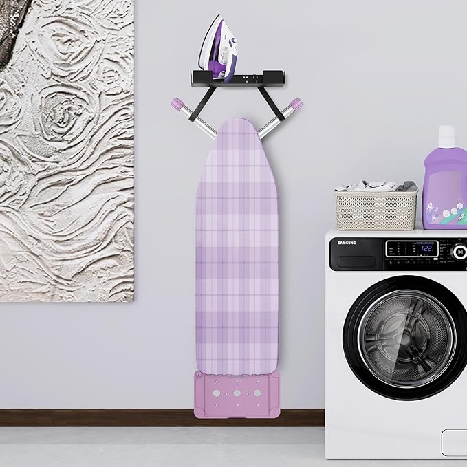 JUYSON Ironing Board Holder Wall Mount for T&Y Leg Ironing Board Hanger, Iron Holder Wall Mounted for Laundry Room