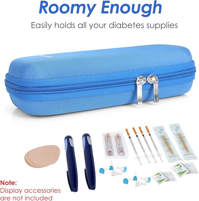 YOUSHARES Insulin Cooler Travel Case TSA Approved - Portable Medication Cooler for Travel and Daily Life, Diabetic Travel Case with 2 Ice Packs