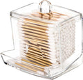 Tbestmax 10oz Qtip Holder Dispenser Big Clear Bathroom Organizer Accessories Decor for Storage-Qtips Cotton Ball Holder Apothecary Jars, Cotton Swabs, Floss Container