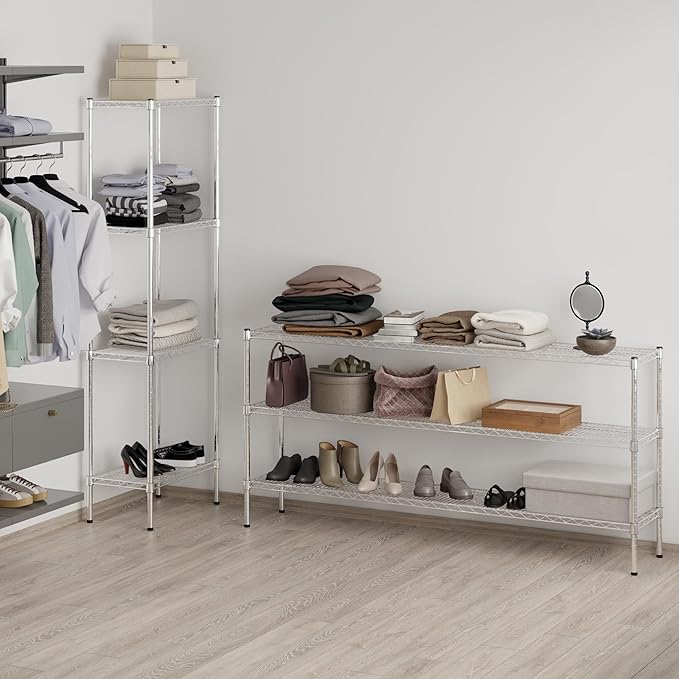 14" Deep x 72" Wide x 34" Height Wire Shelving Kit | 3-Tier | NSF Commercial Storage Rack Unit