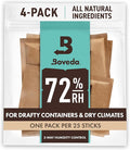 Boveda 72% Two-Way Humidity Control Packs For Wood Humidifier Boxes – Size 60 – 4 Pack – Moisture Absorbers – Humidifier Packs – Hydration Packets in Resealable Bag