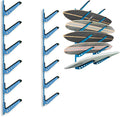 Snowboard Wall Mount, Adjustable 5/6 Board Surfboard Rack, Surfboard Wall Hangers for Surfboard, Wakeboard, and Snowboard Storage at Home or Garage