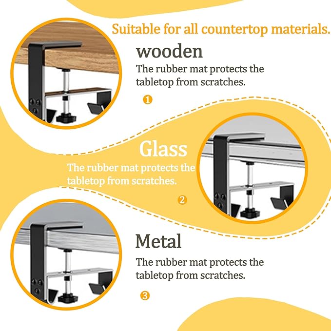 No Drill Under-Desk Cable Management Tray, Desktop Cable Organizer, Fabric Storage Tray, Two Installation Methods, Suitable for Office/Home Use. (13 * 47in)