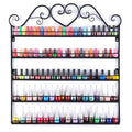 Dazone DIY Mounted 5 Shelf Nail Polish Wall Rack Organizer Holds 100 Bottles Nail Polish or Essential Oils (Black)