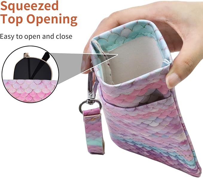 Double Eyeglass Case Soft Dual Glasses Case for Women Men Travel Squeeze Top Sunglasses Cases Eyeglasses Pouch