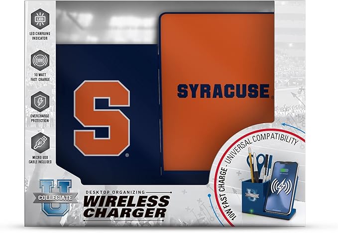 SOAR NCAA Unisex Cell Phone Wireless Charging Stand and Desktop Organizer
