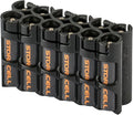Storacell by Powerpax AAA Battery Storage Caddy, Black, Holds 12 Batteries (Not Included)