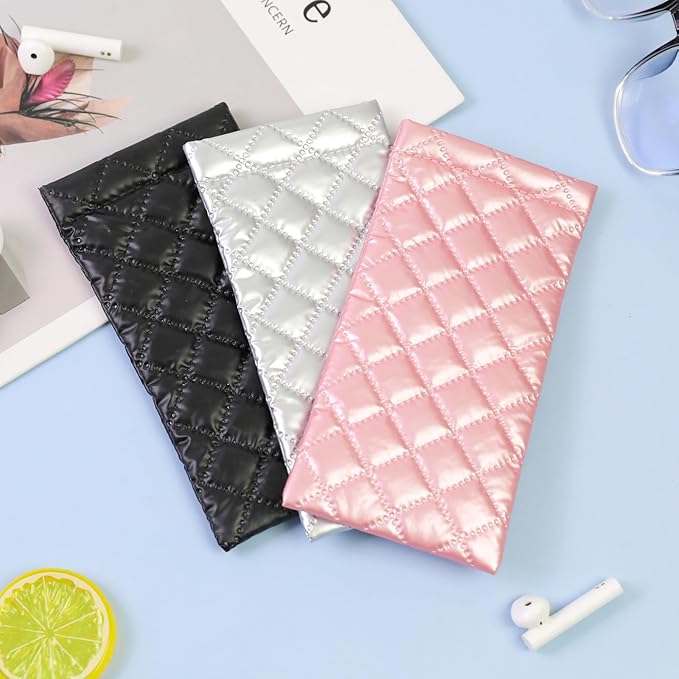 Double Eyeglass Case Soft Dual Glasses Case for Women Men Travel Squeeze Top Sunglasses Cases Eyeglasses Pouch