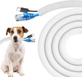 Secbolt Cord Protectors from Pets No Chew, 25ft - 3/8 inch Ultra Durable Cord Covers for Pets, Bite-Resistant Cable and Wire Protector for Cats, Dogs, Rabbits - White