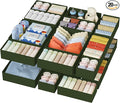 DIMJ Drawer Organizer Clothes - 20 Pack Closet Drawer Organizer Bins for Baby Clothes Storage, Fabric Dresser Organizer for Nursery Bedroom, Foldable Small Drawer Dividers for Underwear Socks
