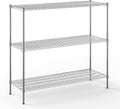 21" Deep x 60" Wide x 54" Height Wire Shelving Kit | 3-Tier | NSF Commercial Storage Rack Unit