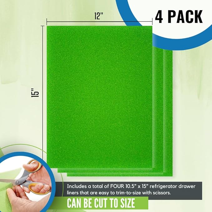 Fruit & Veggie Life Extender Drawer Liner - Refrigerator Liners, Refrigerator Organizers and Storage, Fridge Liners for Refrigerator Shelf Liners, Refrigerator Liners for Shelves, Fridge Shelf Liners