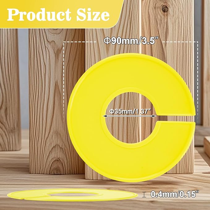 Sukh Closet Dividers 30pcs - Plastic Clothes Organizer Shelf Tags Labels for Clothing Rack Wardrobe Store Warehouse Nursery Must Haves Boutique Supplies Sturdy Durable Flexible No Burrs (Yellow)