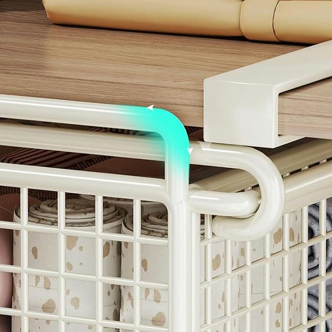 Hanging Cabinet Bin Drawer Multifunctional Under Shelf Storage Basket Bedroom Wardrobe Shelf Installation