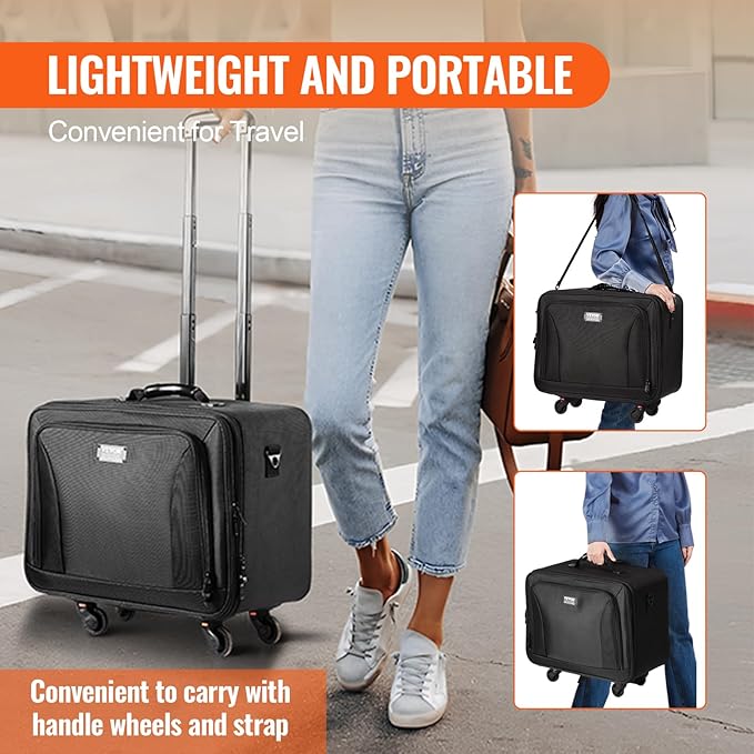 VEVOR Makeup Train Case Professional Makeup Storage Organizer Box Make Up Carrier for Women and Girls