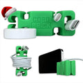 CordBrick Stocking Stuffers for Adults Cord Management Weighted Cord Holder Cable Wrap Phone Stand - Multiuse Gadget Organizer for Nightstand, Desk. Gift for Men, Durable Silicone. 1pk Green