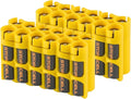 Storacell AAA-12 Battery Storage Caddy and Dispenser (Pack of 2), Yellow, Holds 12 AAA Batteries (Not Included), Durable & Compact Design, The Original Battery Caddy, Made in The USA