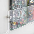 4-Pack 24" Acrylic Magazine Holder Vinyl Records Holder, Display Floating Bookshelves Wall Mounted, Hanging Nursery Book Shelves for Waiting Room, Living Room, Office
