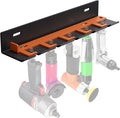 Air Tool Pneumatic Tool Holder,Wall Mount Air Tool Rack,Lockable Air Tool Hanger for Garage Shop Storage Organize,Fit 1/4" Standard Connection Accessories,Comes with Five Slots