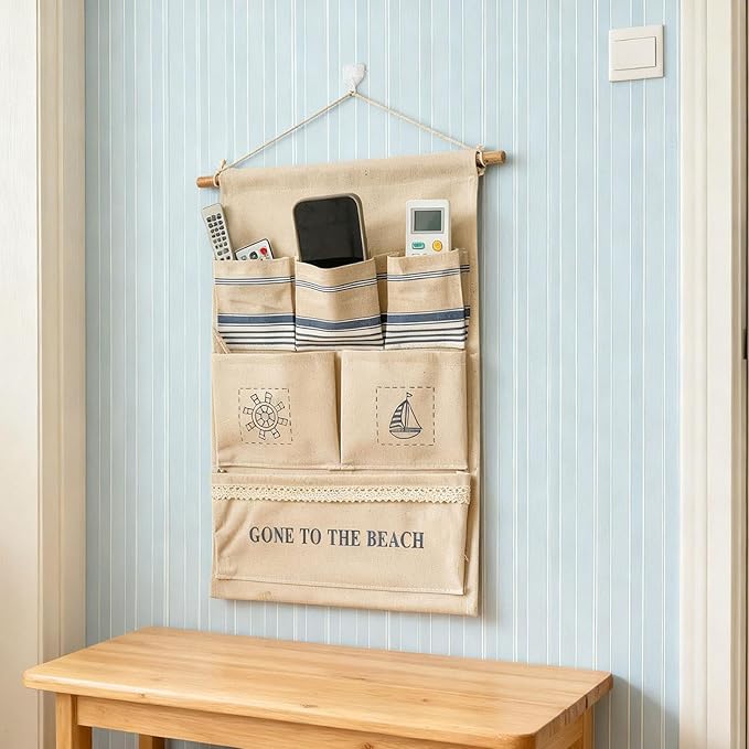 Wall Hanging Bag, Over The Door Storage Bag with Pockets, Wall Mounted Storage Organizer, Hanging Shelves for Playroom Pantry