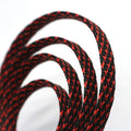 30ft PET Expandable Sleeving Wire Cable Sleeve (1/4", Red&Black)