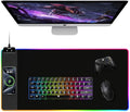 TopMade Mouse Pad with Wireless Charging, 31.5" x 15.75" Large Desk Mat RGB Gaming Mousepad, LED Desk Pad Keyboard Pad with Ultra-Smooth Surface & Non-Slip Rubber Base, Waterproof Desk Pad