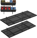 Garage Wall Shelving Heavy Duty, 43.3" Floating Shelves 264lbs Capacity, Garage Wall-Shelf with Adjustable Rails for Wood Stud and Concrete Walls, Metal Shelves for Storage Organization