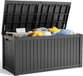 EasyUp 200 Gallon Deck Boxes Resin Large Storage Bins with Lids, Outside Storage Box & Deck Boxes Outdoor Waterproof for Outdoor Use