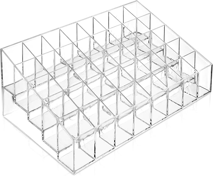 Casafield 40 Slot Acrylic Lipstick & Makeup Organizer - Cosmetic Display Case - Clear