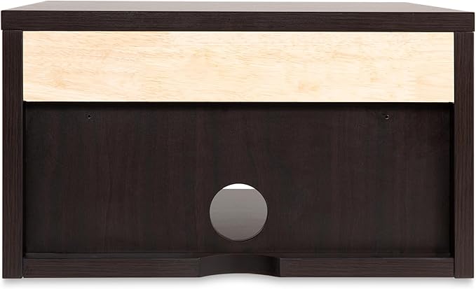 JONATHAN Y NST2002B Ettore 15.71" Mid-Century Modern Floating Wall Mounted Nightstand with Soft-Close Drawer and Cable Hole, Black
