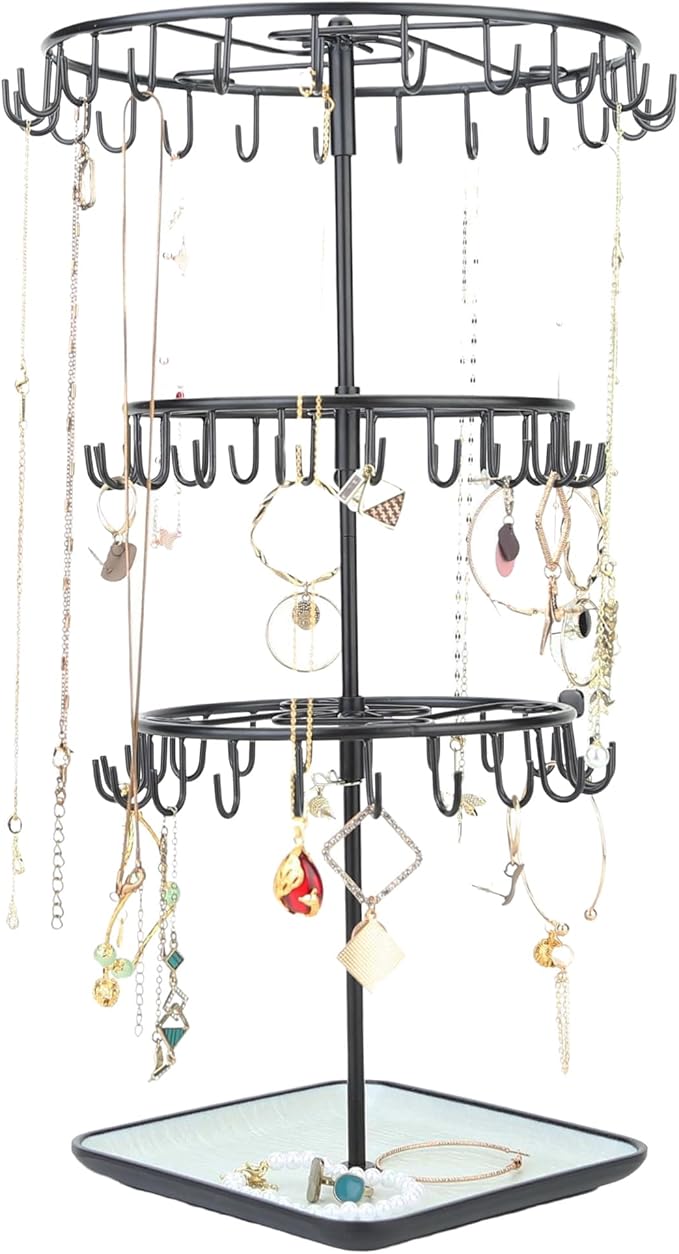 Multi-layer Jewelry Organizer Chic Box Metal Jewelry for Ladies Stylish Storage
