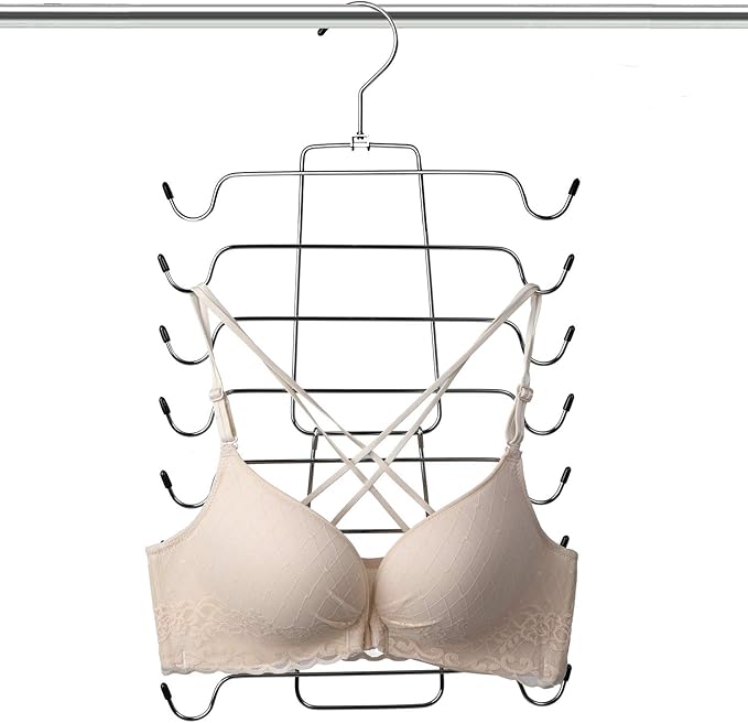 Magicool Cami Hanger 4 Pack Space Saving Hangers Closet Organizer for Tank Top, Cami, Bra, Pajamas, Strappy Dress,Bathing Suit