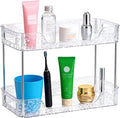 2 Tier Bathroom Counter Organizer, Makeup and Perfume Organizer Tray for Vanity, Skincare and Bathroom Storage Shelf