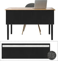 48" Under Desk Privacy Panel with Cable Management Organizer Sleeve Self-Adhesive Modesty Panel for Cord Organizer Pockets and Desk Skirt for Home Office or Standing Workstation