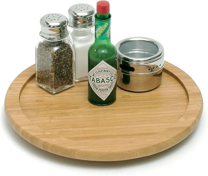 Lipper International 8301 Bamboo Wood 10" Kitchen Turntable