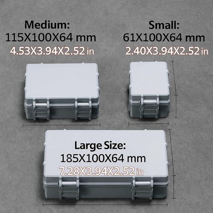 Custom Battery Storage Organizer Box for AA/AAA Batteries, Personalized Logo/Text, Hard Shell Case with Removable Trays and Foam Padding, 3D-Print Compatible Inserts (Small)
