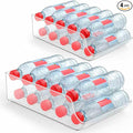 Water Bottle Soda Drink for Fridge,Refrigerator Pantry Clear Box Organizer Storge (4 PACK)