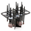 Acrylic Drying Rack for Brushes, Collapsible Stand with 28 Slots for Nail, Paint, and Makeup Brushes – Black, Unisex, Ideal for Artists and Enthusiasts