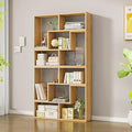 Expandable Bookcase with Adjustable Width,Wooden Room Divider Bookshelf,Standing Display Storage Organizer for Living Room,Study Room or Home Office