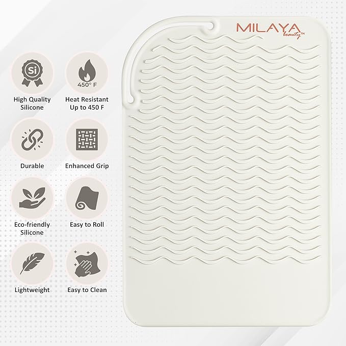 Heat Resistant Mat - Curling Iron Holder - Silicone Heat Resistant Mat - Makeup Mat - Hot Tools Mat - Hot Tools Flat Iron Holder - Vanity Decor - Vanity Accessories