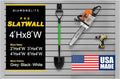 DLDIRECT 48" X 96" - Grey Slatwall Panel Garage Organizer: Heavy Duty Wall Mounted PVC Rack, Interlocking Slat Paneling for Garage Storage, Slotwall Board, Shelves System