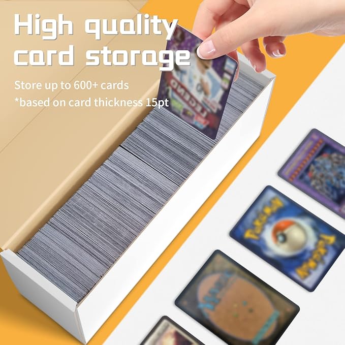 Trading Card Storage Box,Sports Card Storage Boxes, 6-Pack Cardboard Card Box for TCG/Magic/Mtg Basketball Cards, Collectible Trading Cards