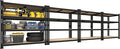PrimeZone 40" W x 20" D x 59" H Heavy Duty Storage Shelves, 4 Tier Adjustable Garage Shelving Unit, Metal Organizer Shelf Utility Rack for Warehouse Pantry Closet Kitchen, Black, 4 Pack
